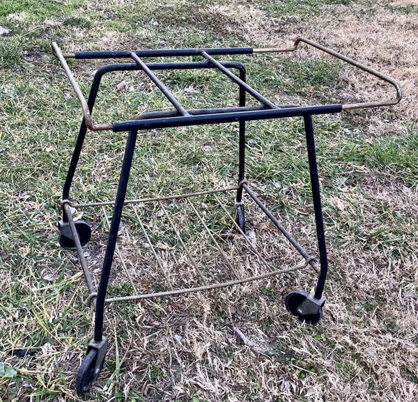 Vtg Record Player TV Stand Cart Iron Salterini MCM mid century modern retro