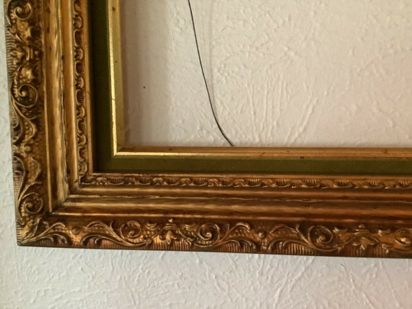 VINTAGE CARVED GILDED gold WOOD wooden picture FRAME