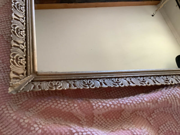 Vtg Brass mid Century Filigree Mirror Vanity perfumeTray Dresser  Rectangle