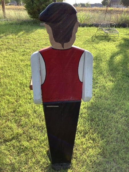 Vintage woodendipity French man Frenchmen Butler Serving smoking Tray Stand