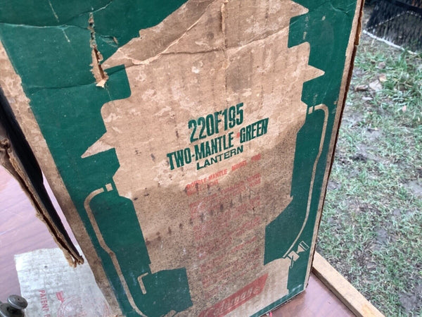 Vintage Coleman Lantern Model 220F195 dated 1971 with box camping
