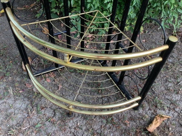 Vtg Hollywood Glam Corner Shelf Plant Stand Etegere mid century modern retro