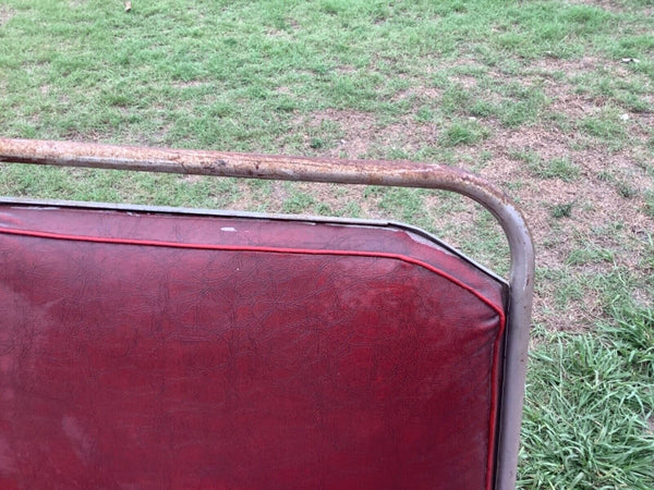 Vintage vinyl bench school bus seats