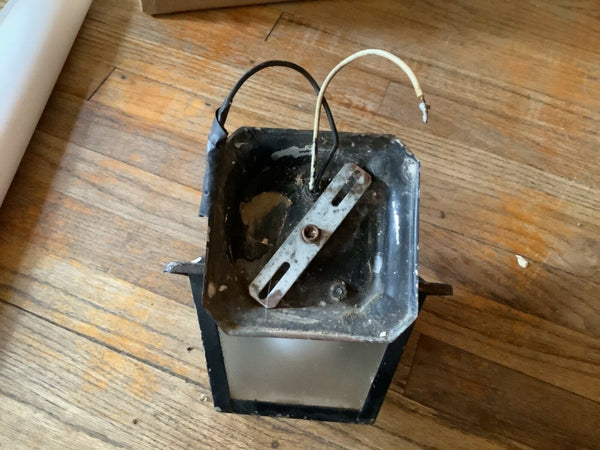 Vtg Tudor mission Lantern Porch Light fixture lamp starburst mid century modern