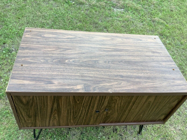 VTG Mid Century Modern Record Cabinet chest Credenza storage hairpin legs retro