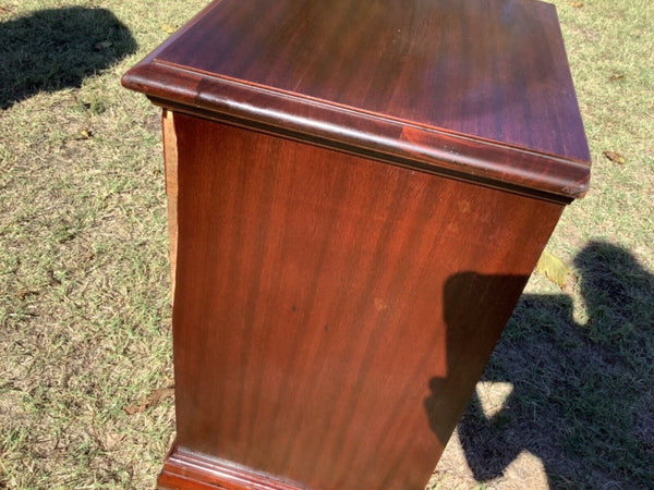 Vintage wood antique nightstands pair chippendale style with drawers end tables