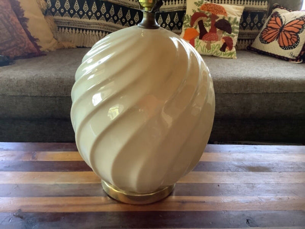 Vintage Mid Century Modern KRON Hollywood glam swirl Table Lamp