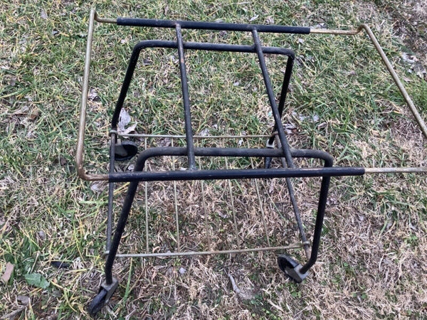 Vtg Record Player TV Stand Cart Iron Salterini MCM mid century modern retro