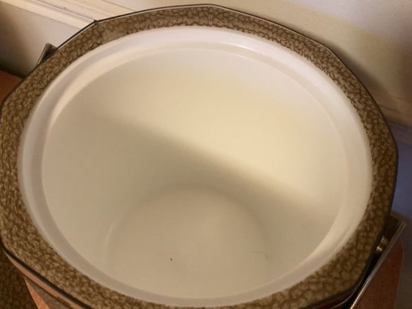 Georges Briard Ice Bucket Vtg  Retro  Fabric Mid Century Modern Modern mcm tongs