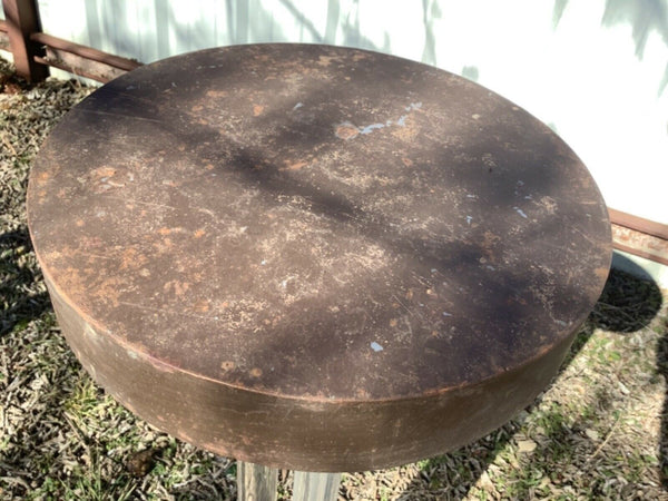 Vtg Acrylic iron metal Lucite Table art display pedestal Plant Stand