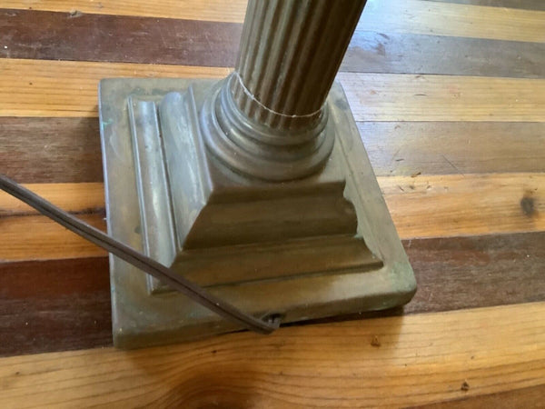VINTAGE antique tall Brass KEROSENE OIL LAMP lantern double socket