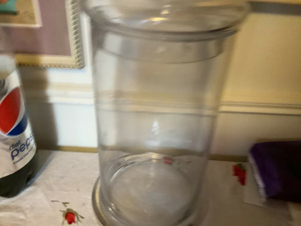 glass apothecary jar terrarium display vintage mid century modern candy cookie