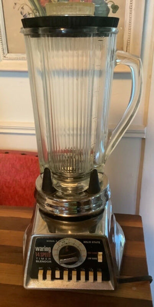 Waring 14 Speed blender. Model # 1153 Solid Metal Chrome Vintage beehive