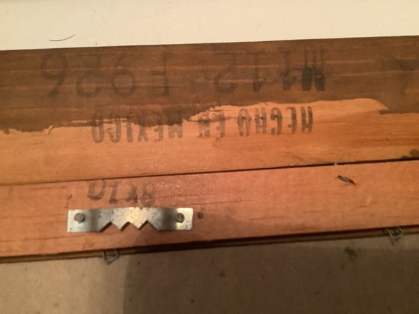 Vintage Oil Painting On Board Water Mill Stream Trees Framed linen picture frame