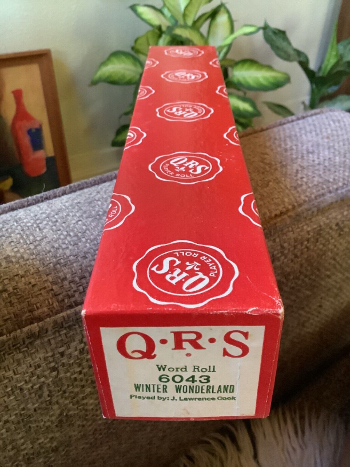 Vtg QRS Holiday Player Piano Word Roll #6043 WINTER WONDERLAND