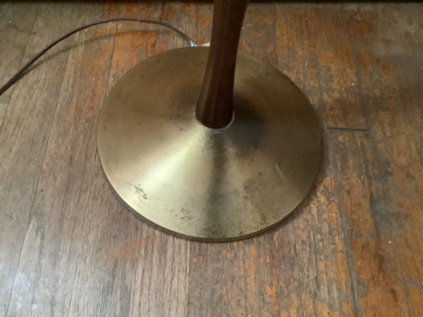 Vtg  Mid Century modern mcm Floor Lamp Table wood Walnut