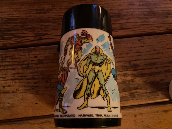 VINTAGE 1976 MARVEL COMICS SUPER HEROES LUNCHBOX METAL Lunch Box Thermos