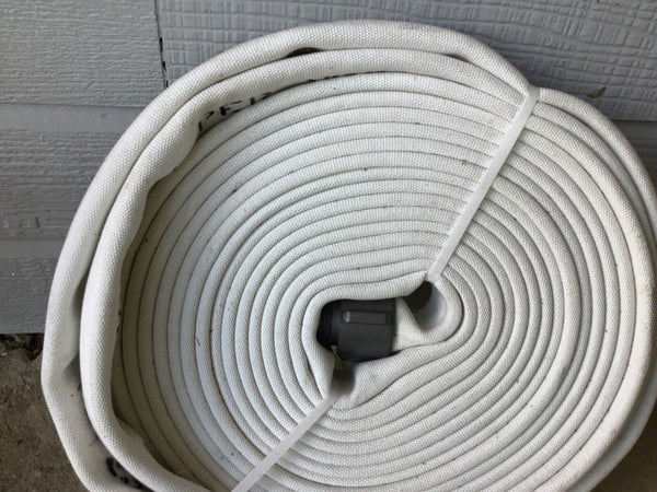 White Fire Hose Aluminum NST Threads 400psi never used