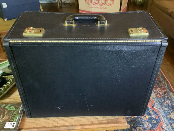 Vintage Pilots Briefcase Attache Travel Case - No Key-