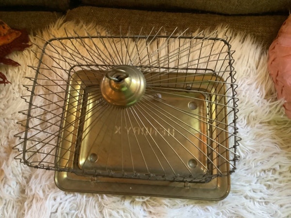 Vtg  HENDRYX PAT DATE 1905  ANTIQUE BIRD CAGE birdcage brass wire door swing