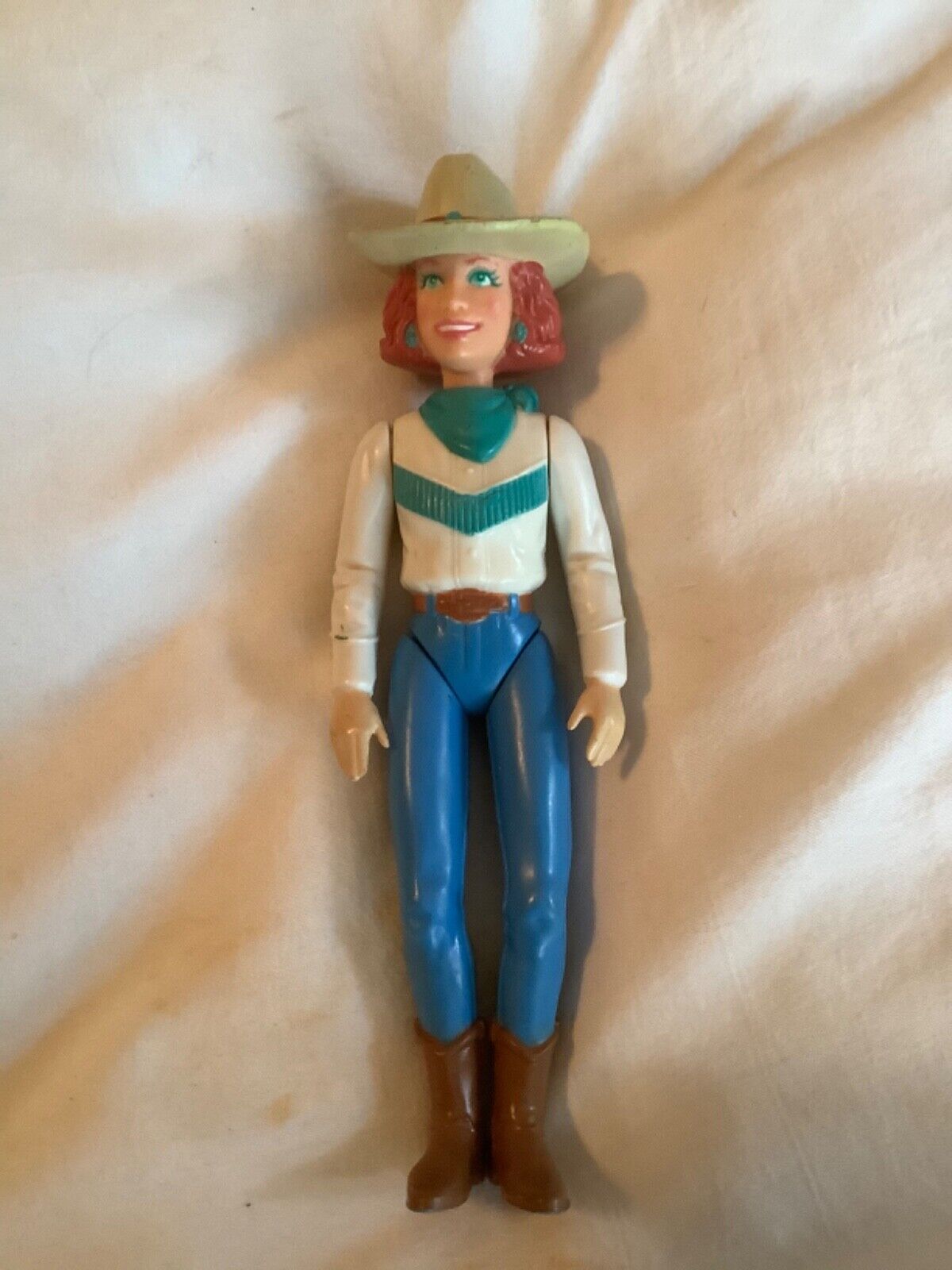 1995 Play People Playskool Cowgirl Figure Western Stable Woman Posable Toy #0018