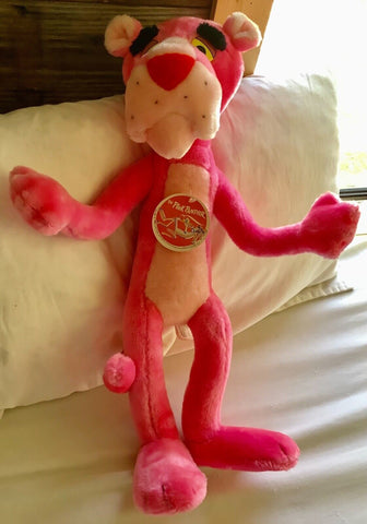 Vintage new 1980 Pink Panther Plush Stuffed animal cat Large Mighty Star