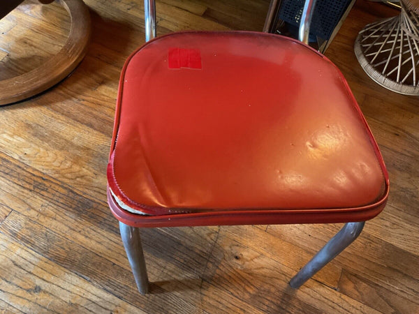 Vtg  pink Chrome Formica Dining kitchen Table Mid Century Modern leaves chairs