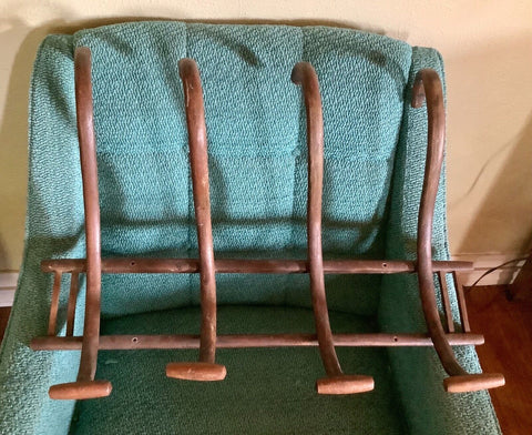 VTG Bentwood Thonet Style Hat Coat Rack Wall Bent Wood Hall Tree Holder