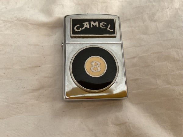 Vintage Zippo Camel 8 Eight Ball Lighter with Original Tin Case