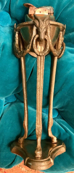 Vintage antique Brass Ram  Table Lighter
