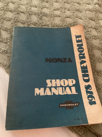Vintage 1978 Monza Shop Manual Chevrolet service book
