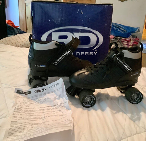 Viper M1 Skates Roller Derby Black Skates Mens size 10 u721m