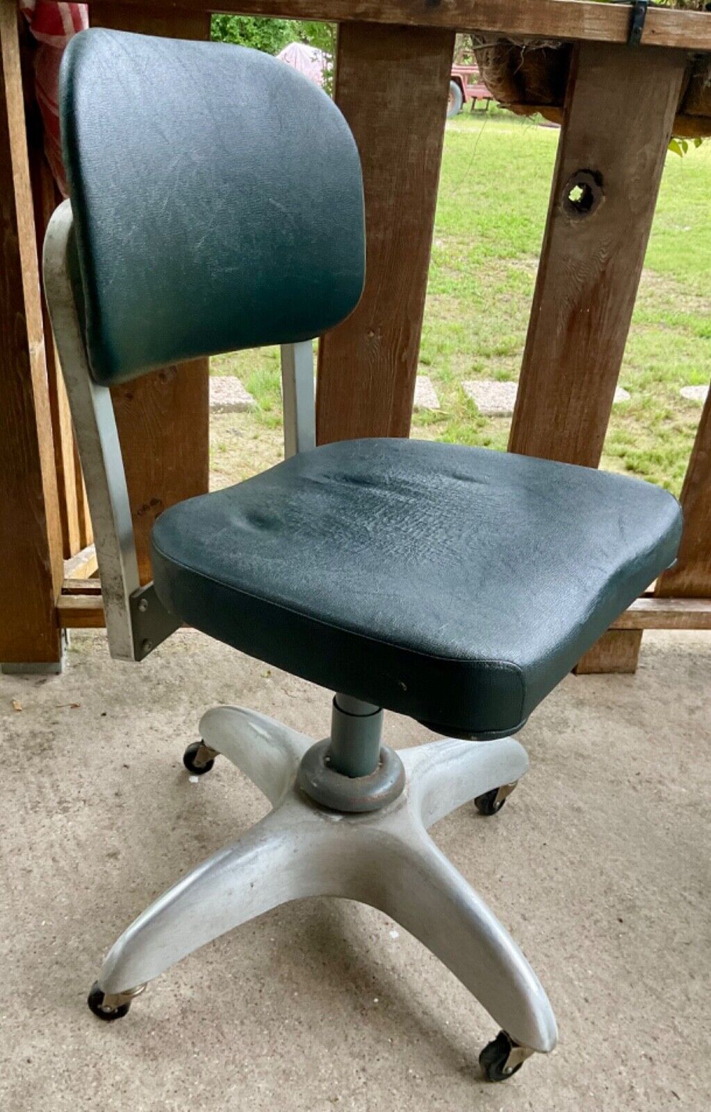 Mid Century Industrial Goodform Aluminum Task Chair Propeller Base