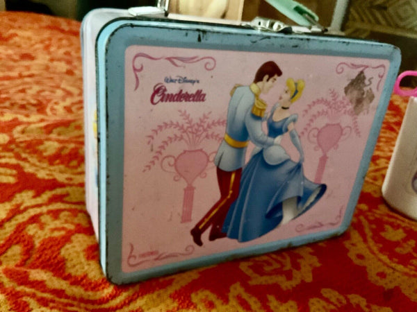 Vintage 1998 Thermos Walt Disney's Cinderella Tin Lunch Box