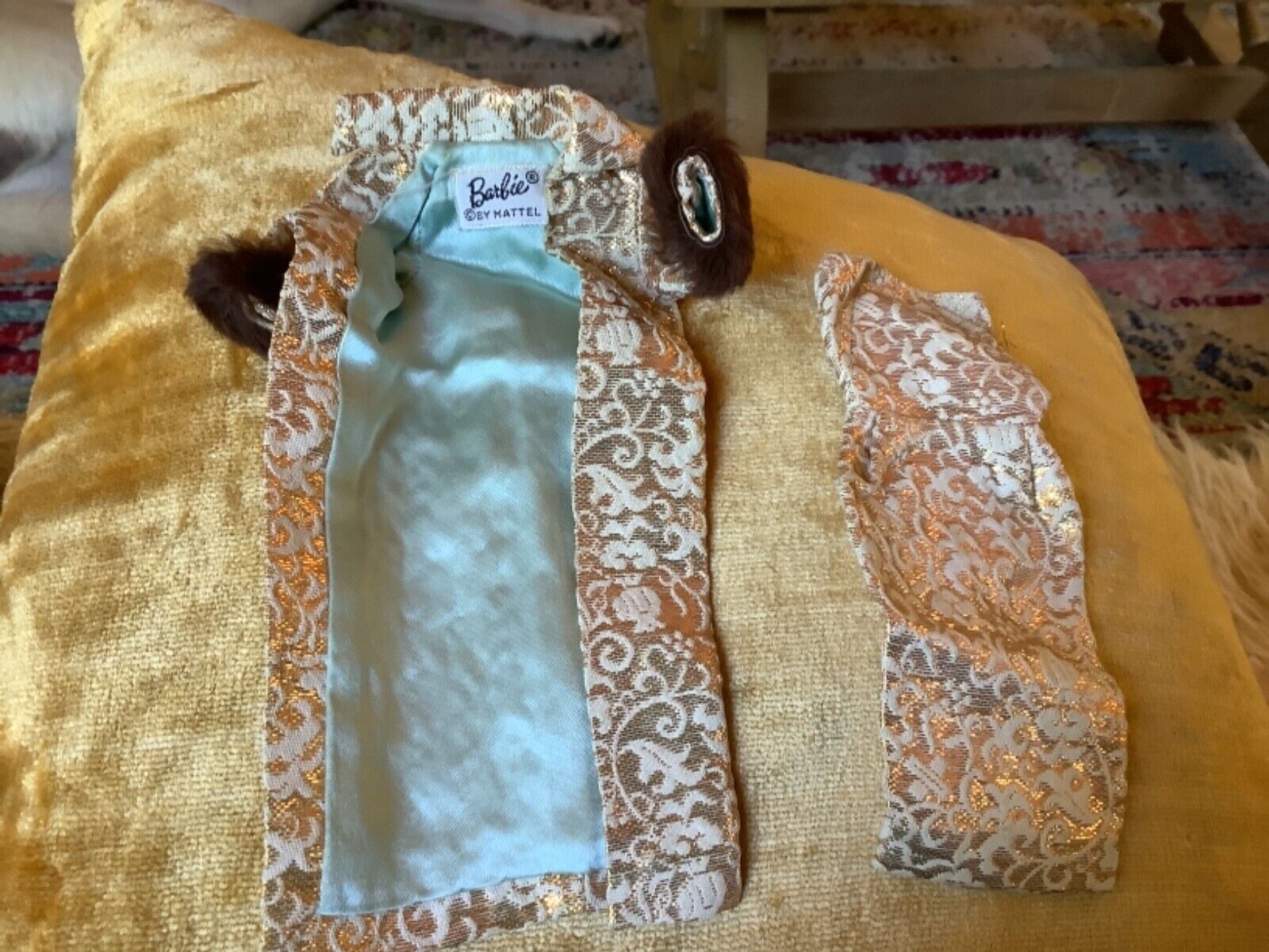 Vintage Barbie: EVENING SPLENDOR Gold Brocade Coat and Dress 1959 #961
