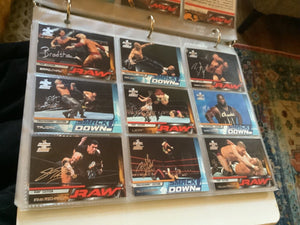 WWE Fleer 2002 Raw vs Smackdown card lot of 9