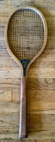 RARE ANTIQUE vintage  DIAMOND WOOD TENNIS RACKET racquet early 1900s