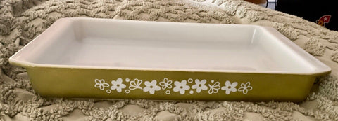 VTG PYREX SPRING BLOSSOM/CRAZY DAISY BAKING DISH/LASAGNA PAN/CASSEROLE #933