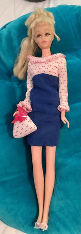 VTg 1966  1967 FRANCIE Doll GROWING BLONDE Hair  Eyelashes Bendable Legs Clothes