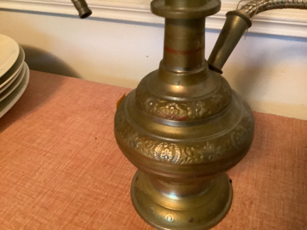 18 inch Antique vintage Brass Hookah ornate