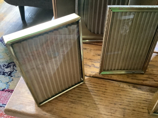 Lot 10 Vtg Silver Gold Metal Brass Embossed Picture Frames Easel double 8x10 5x7