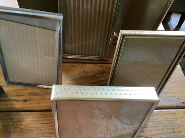 Lot 10 Vtg Silver Gold Metal Brass Embossed Picture Frames Easel double 8x10 5x7