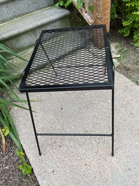 Mid Century Modern Wrought Iron Nesting end side Table Vintage Patio Furniture