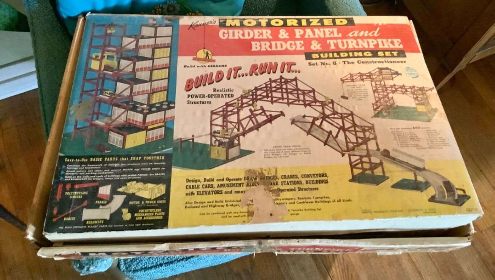 Vintage Kenner’s Girder bridge and city Building Set No. 8 constructioneer 1960
