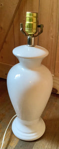 Vintage mid century White Porcelain Ginger Jar urn Table Lamp