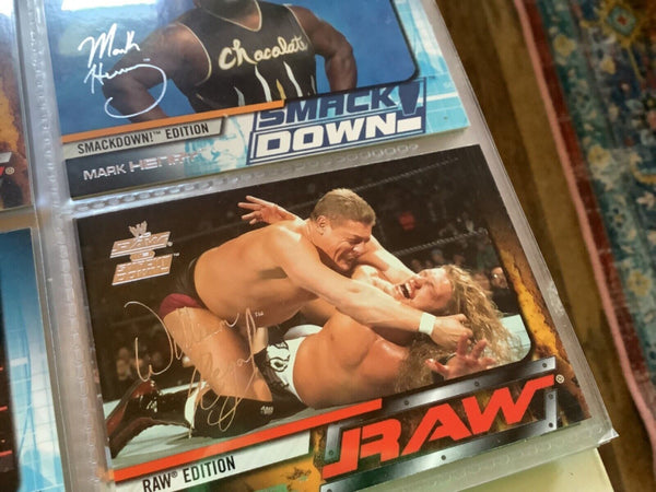 WWE Fleer 2002 Raw vs Smackdown card lot of 9