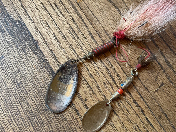 VINTAGE MEPPS AGLIA MUSKY KILLER # 5 AND A MUSKIE JIG