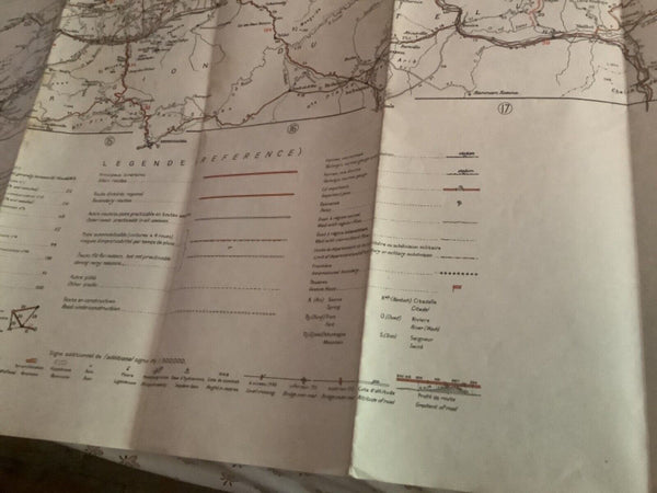 Vtg WWII U.S. Army Military war ROAD MAP West AFRICA 1942 FIRST EDITION no. 151