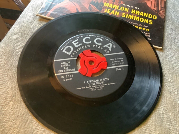 Marlon Brando Jean Simmons Guys and Dolls soundtrack EP 45 record