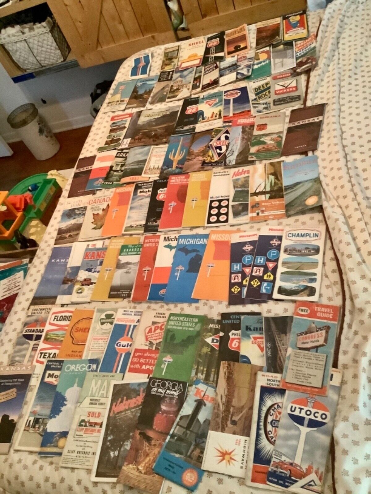 Vtg Road Maps From States USA Lot 82 Shell Phillips 66 gulf some 1950’s 1960’s